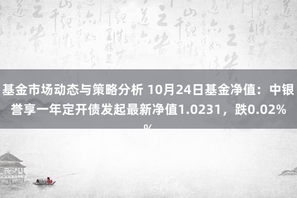 基金市场动态与策略分析 10月24日基金净值：中银誉享一年定开债发起最新净值1.0231，跌0.02%