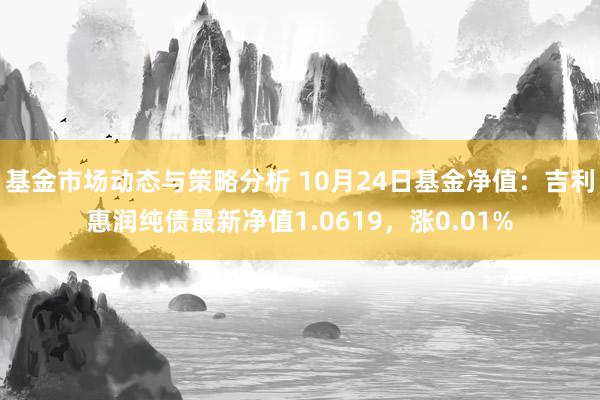 基金市场动态与策略分析 10月24日基金净值：吉利惠润纯债最新净值1.0619，涨0.01%