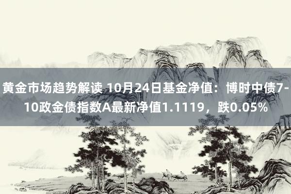 黄金市场趋势解读 10月24日基金净值：博时中债7-10政金债指数A最新净值1.1119，跌0.05%