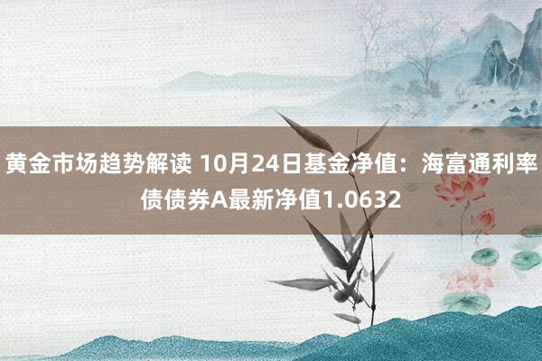 黄金市场趋势解读 10月24日基金净值：海富通利率债债券A最新净值1.0632