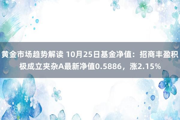 黄金市场趋势解读 10月25日基金净值：招商丰盈积极成立夹杂A最新净值0.5886，涨2.15%