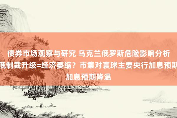 债券市场观察与研究 乌克兰俄罗斯危险影响分析：对俄制裁升级=经济萎缩？市集对寰球主要央行加息预期降温