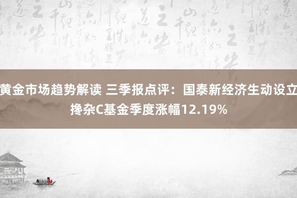 黄金市场趋势解读 三季报点评：国泰新经济生动设立搀杂C基金季度涨幅12.19%