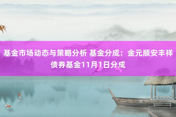 基金市场动态与策略分析 基金分成：金元顺安丰祥债券基金11月1日分成