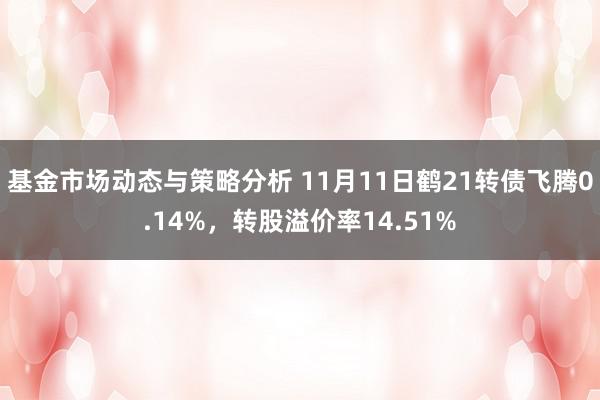 基金市场动态与策略分析 11月11日鹤21转债飞腾0.14%，转股溢价率14.51%