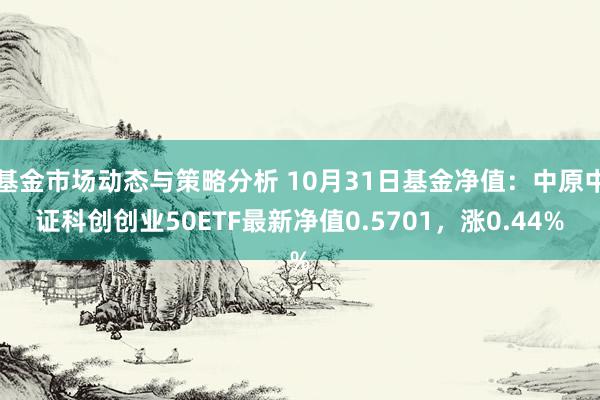 基金市场动态与策略分析 10月31日基金净值：中原中证科创创业50ETF最新净值0.5701，涨0.44%