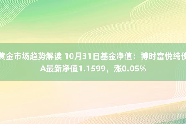 黄金市场趋势解读 10月31日基金净值：博时富悦纯债A最新净值1.1599，涨0.05%