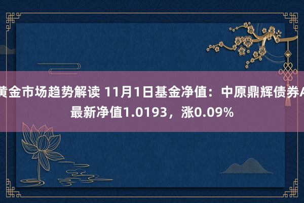 黄金市场趋势解读 11月1日基金净值：中原鼎辉债券A最新净值1.0193，涨0.09%