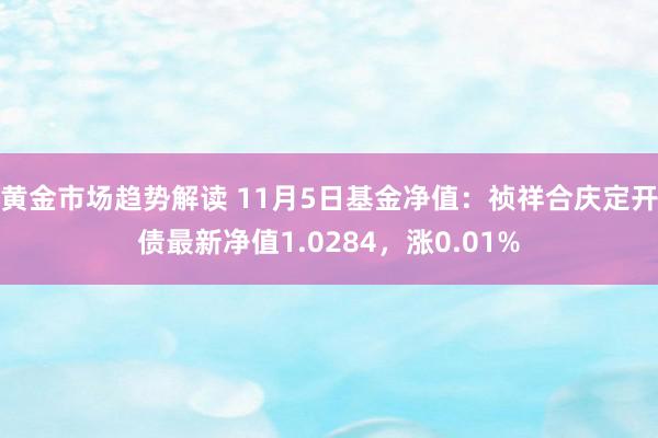 黄金市场趋势解读 11月5日基金净值：祯祥合庆定开债最新净值1.0284，涨0.01%