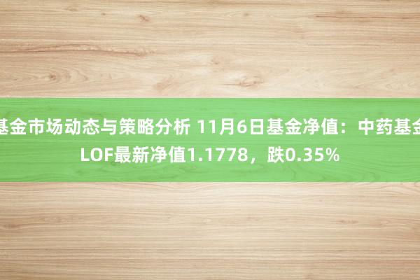 基金市场动态与策略分析 11月6日基金净值：中药基金LOF最新净值1.1778，跌0.35%