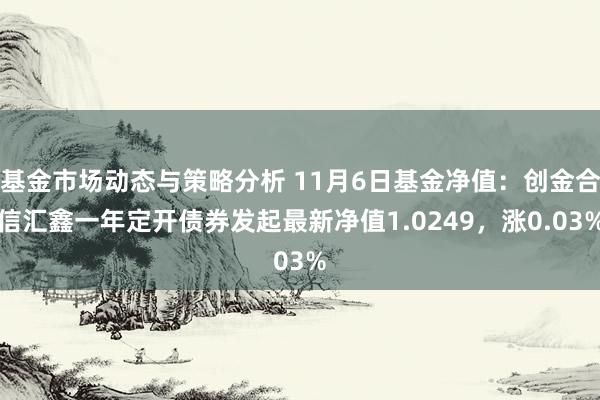 基金市场动态与策略分析 11月6日基金净值：创金合信汇鑫一年定开债券发起最新净值1.0249，涨0.03%