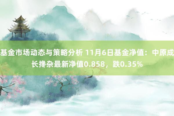 基金市场动态与策略分析 11月6日基金净值：中原成长搀杂最新净值0.858，跌0.35%