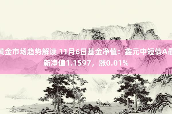 黄金市场趋势解读 11月6日基金净值：鑫元中短债A最新净值1.1597，涨0.01%