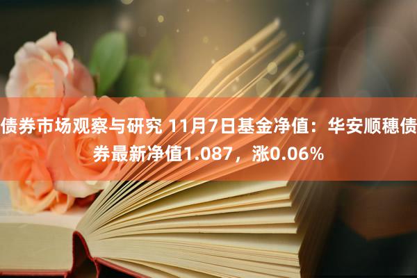 债券市场观察与研究 11月7日基金净值：华安顺穗债券最新净值1.087，涨0.06%