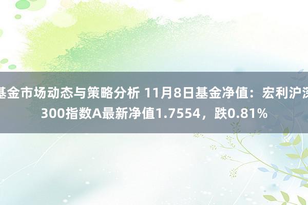 基金市场动态与策略分析 11月8日基金净值：宏利沪深300指数A最新净值1.7554，跌0.81%