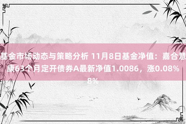 基金市场动态与策略分析 11月8日基金净值：嘉合慧康63个月定开债券A最新净值1.0086，涨0.08%