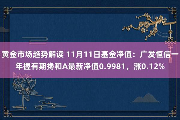 黄金市场趋势解读 11月11日基金净值：广发恒信一年握有期搀和A最新净值0.9981，涨0.12%