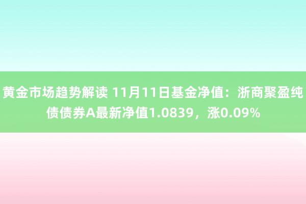 黄金市场趋势解读 11月11日基金净值：浙商聚盈纯债债券A最新净值1.0839，涨0.09%