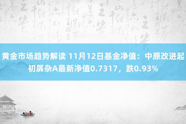 黄金市场趋势解读 11月12日基金净值：中原改进起初羼杂A最新净值0.7317，跌0.93%