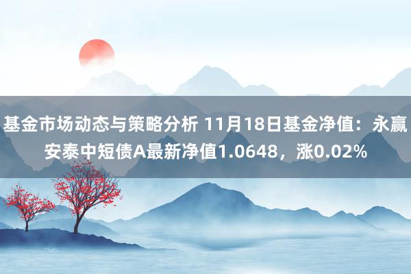 基金市场动态与策略分析 11月18日基金净值：永赢安泰中短债A最新净值1.0648，涨0.02%