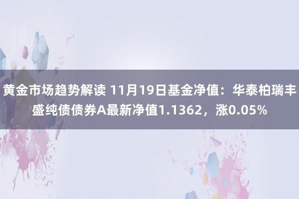 黄金市场趋势解读 11月19日基金净值：华泰柏瑞丰盛纯债债券A最新净值1.1362，涨0.05%