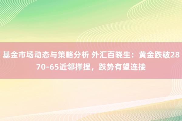 基金市场动态与策略分析 外汇百晓生：黄金跌破2870-65近邻撑捏，跌势有望连接