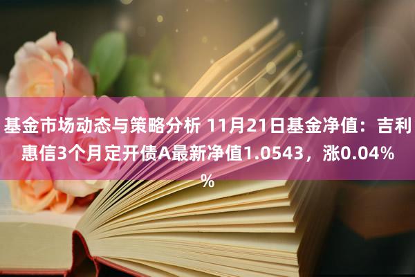 基金市场动态与策略分析 11月21日基金净值：吉利惠信3个月定开债A最新净值1.0543，涨0.04%