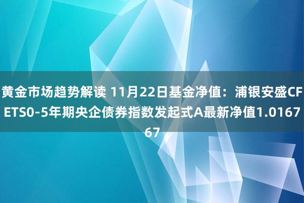 黄金市场趋势解读 11月22日基金净值：浦银安盛CFETS0-5年期央企债券指数发起式A最新净值1.0167