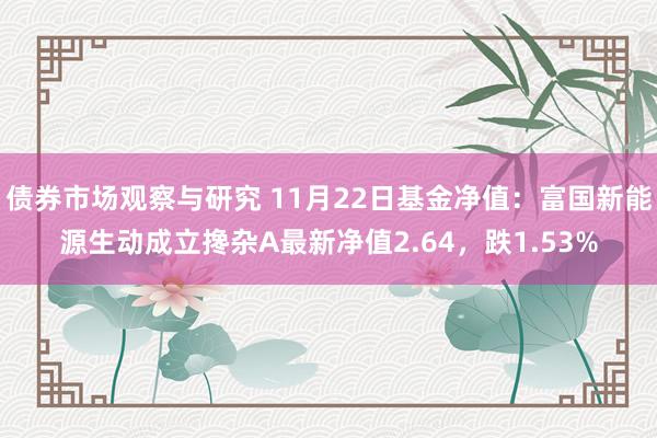 债券市场观察与研究 11月22日基金净值：富国新能源生动成立搀杂A最新净值2.64，跌1.53%