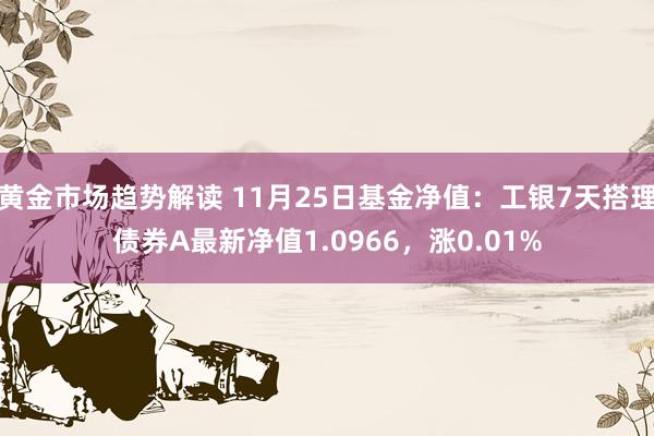 黄金市场趋势解读 11月25日基金净值：工银7天搭理债券A最新净值1.0966，涨0.01%