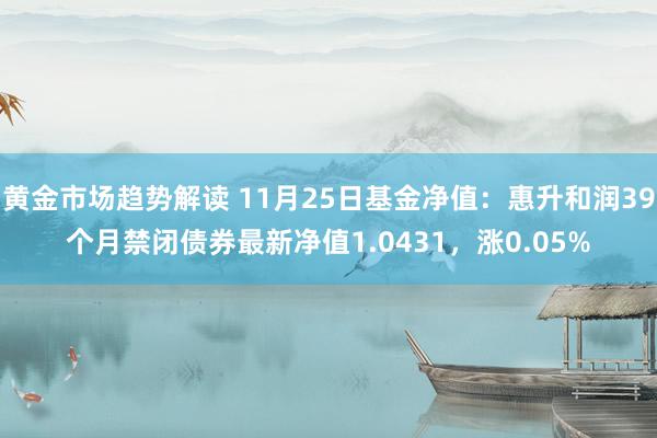 黄金市场趋势解读 11月25日基金净值：惠升和润39个月禁闭债券最新净值1.0431，涨0.05%