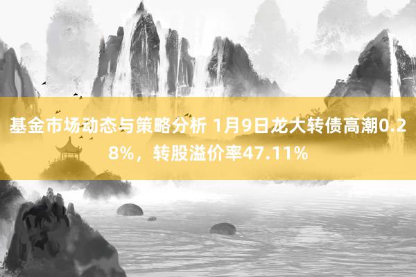 基金市场动态与策略分析 1月9日龙大转债高潮0.28%，转股溢价率47.11%